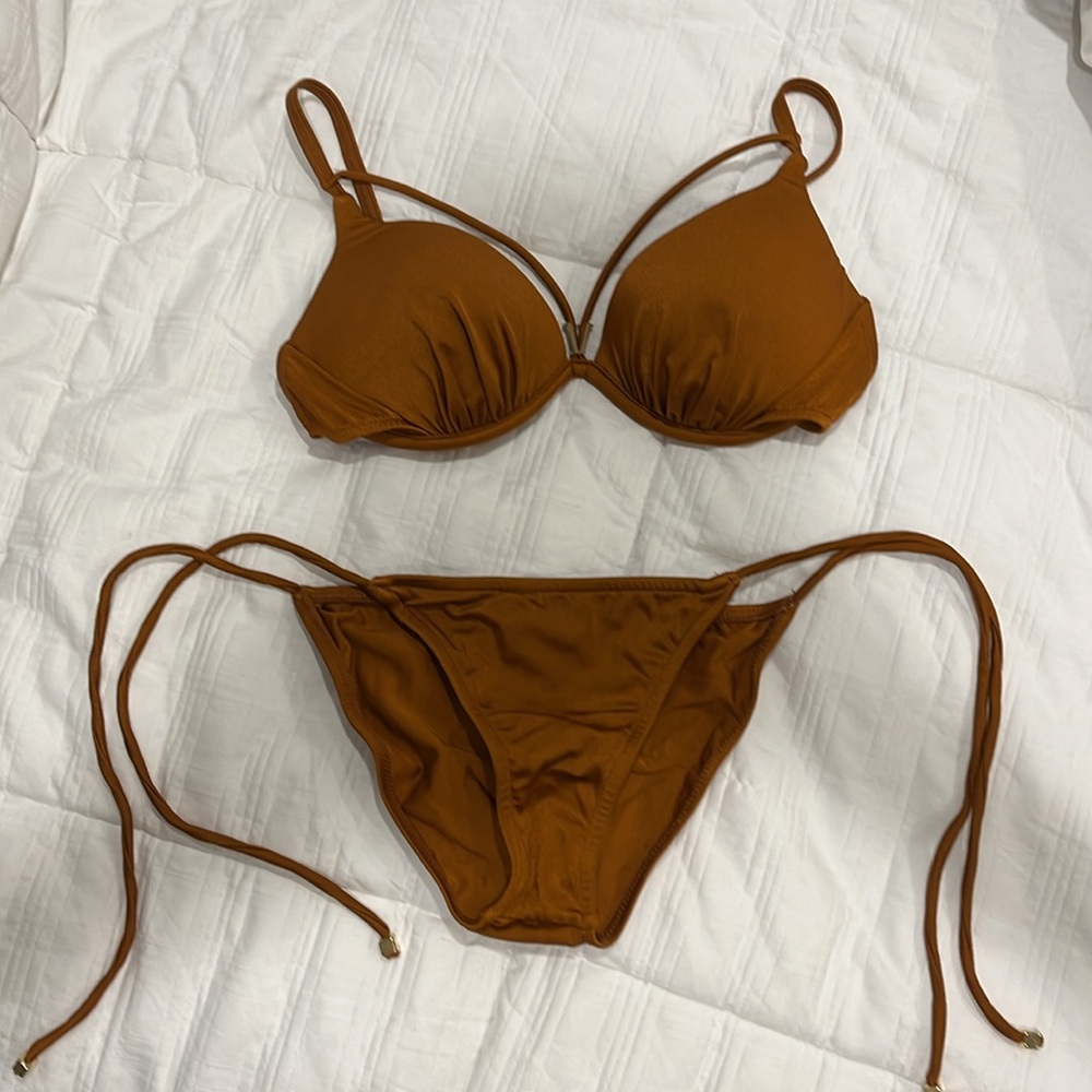 Venus Copper Bikini Top and Bottom